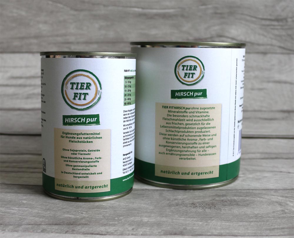 TierFit Fleisch pur Hirsch