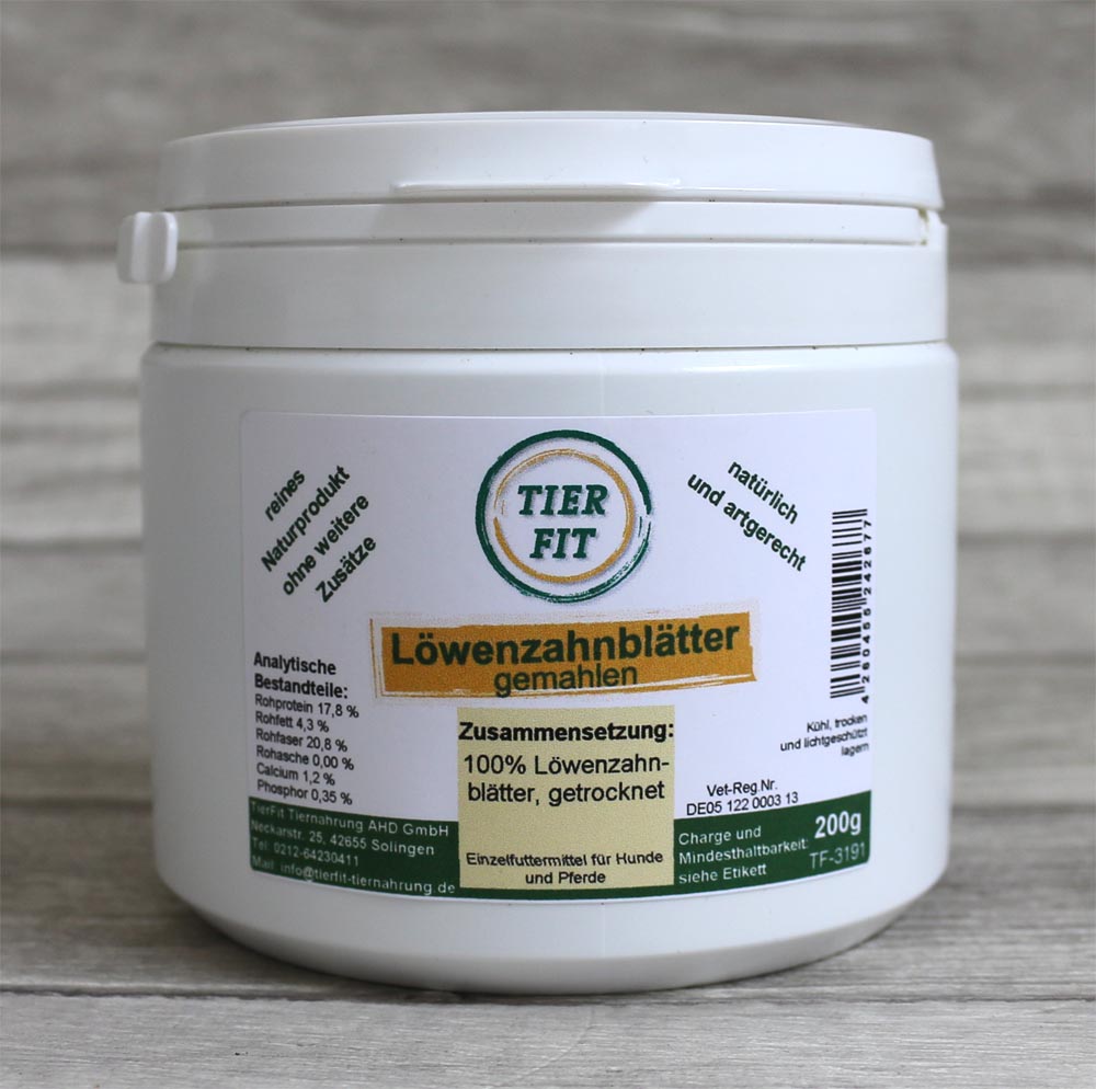 TierFit Löwenzahnblätter gemahlen